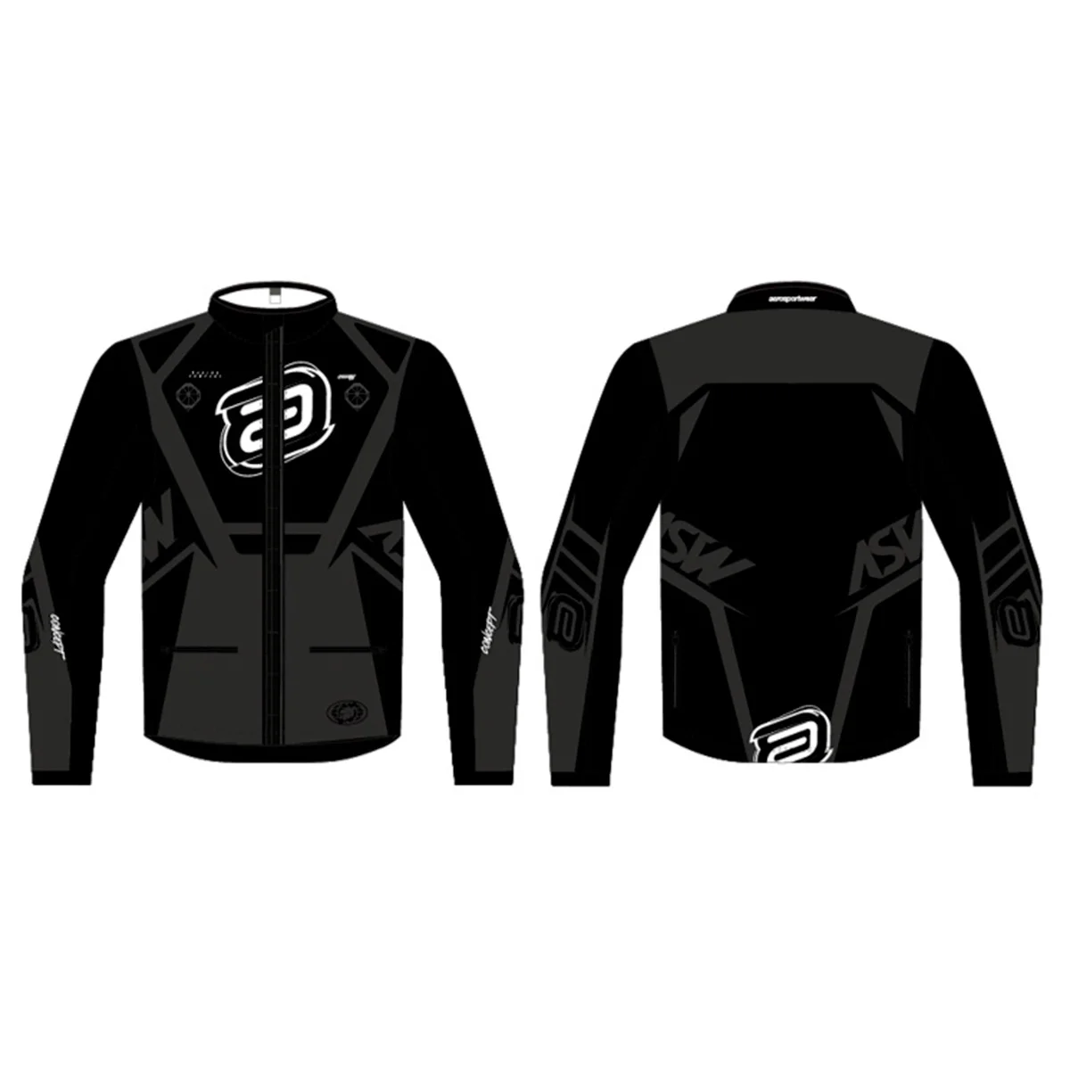 Jaqueta ASW Concept Enduro Chevron Preto/Cinza - Spinelli Motos